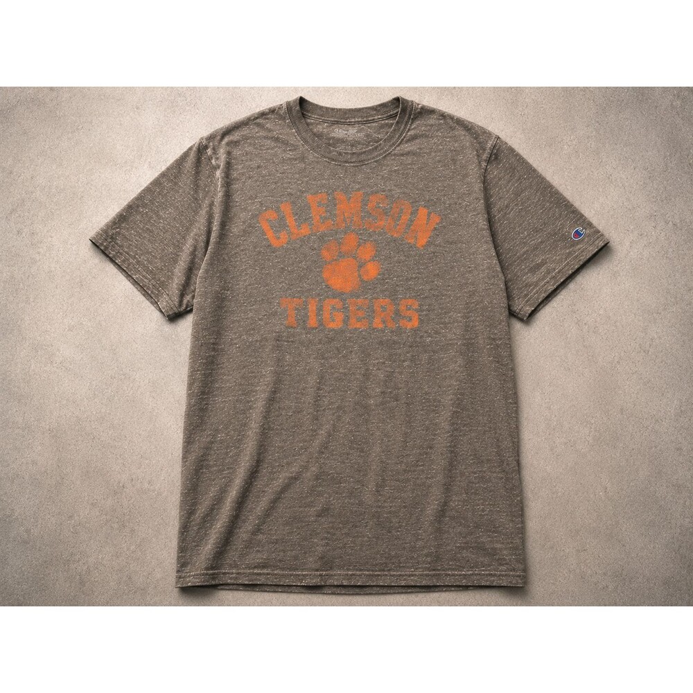 Clemson Tigers Champion Faded Distressed College Football T Shirt Mens XL